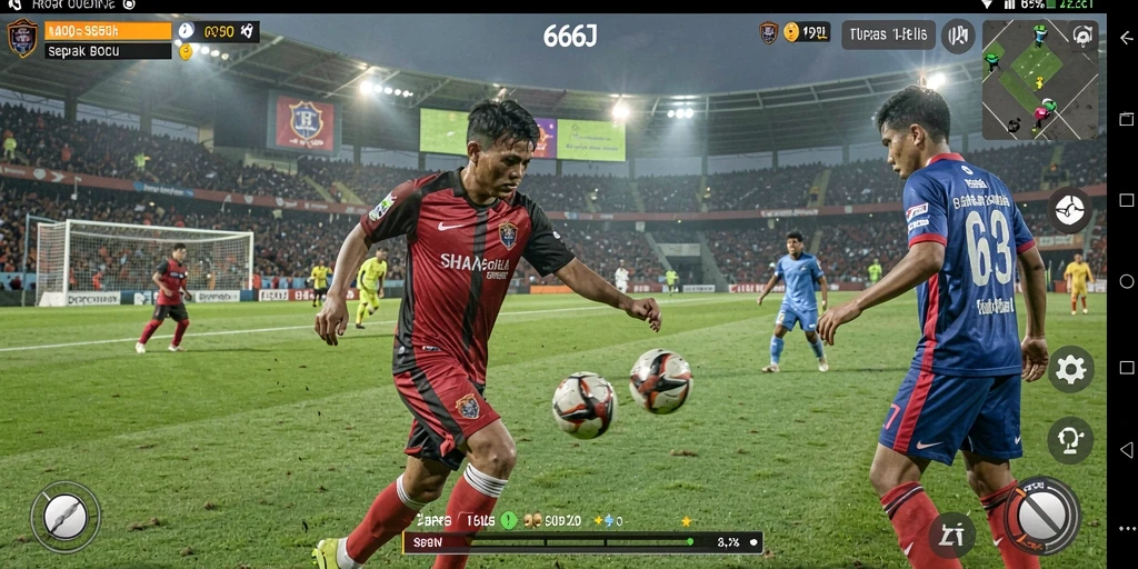 Screenshot gameplay 666J yang menampilkan aksi seru di lapangan.