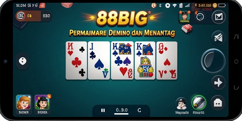 Tampilan seru dari gameplay Domino di 88BIG.