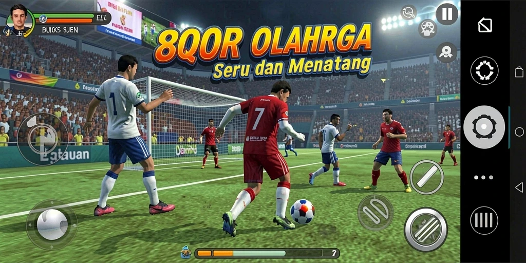 Tampilan gameplay menarik dari 8QR yang menampilkan berbagai olahraga.