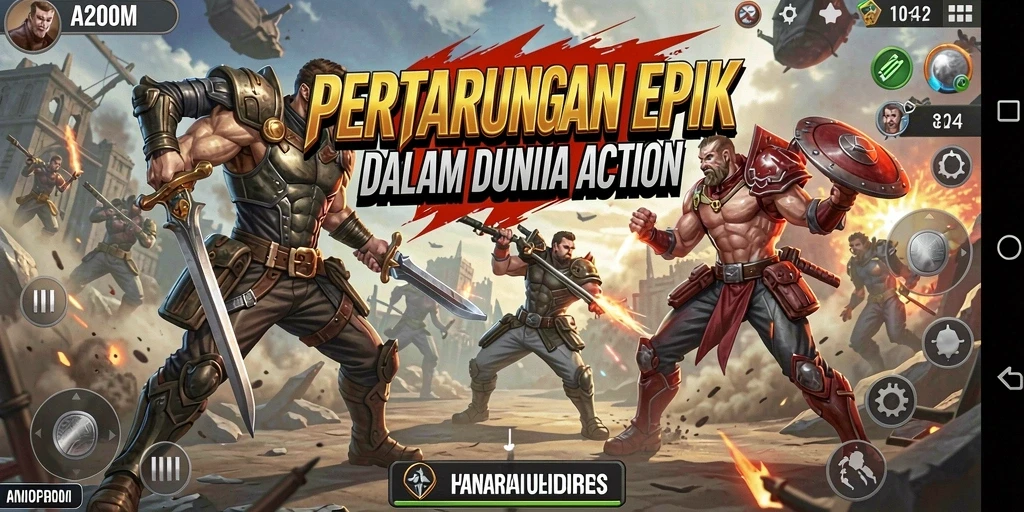 Screenshot A200M menampilkan aksi seru dan pertarungan mendebarkan.