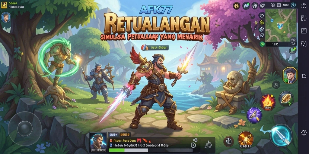 Gameplay seru dalam AFK77 dengan grafis yang memukau.