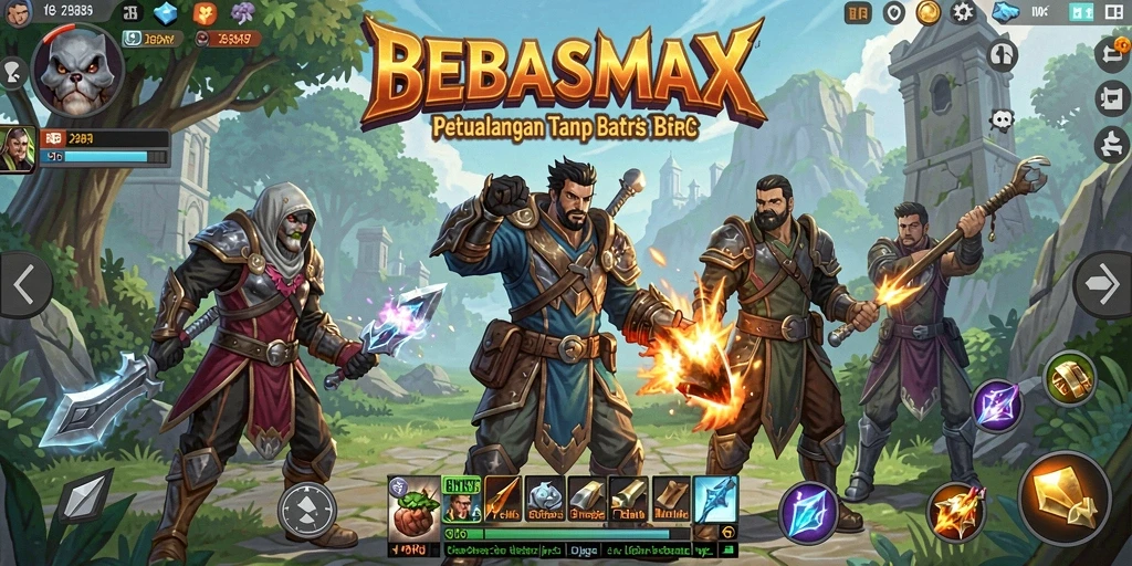 Tampilan gameplay seru dan mendebarkan dari BEBASMAX.