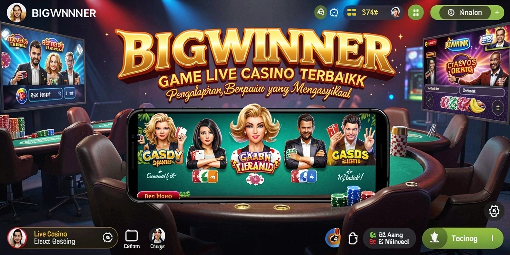 Screenshot menunjukkan dealer profesional yang siap memandu permainan Live Casino.
