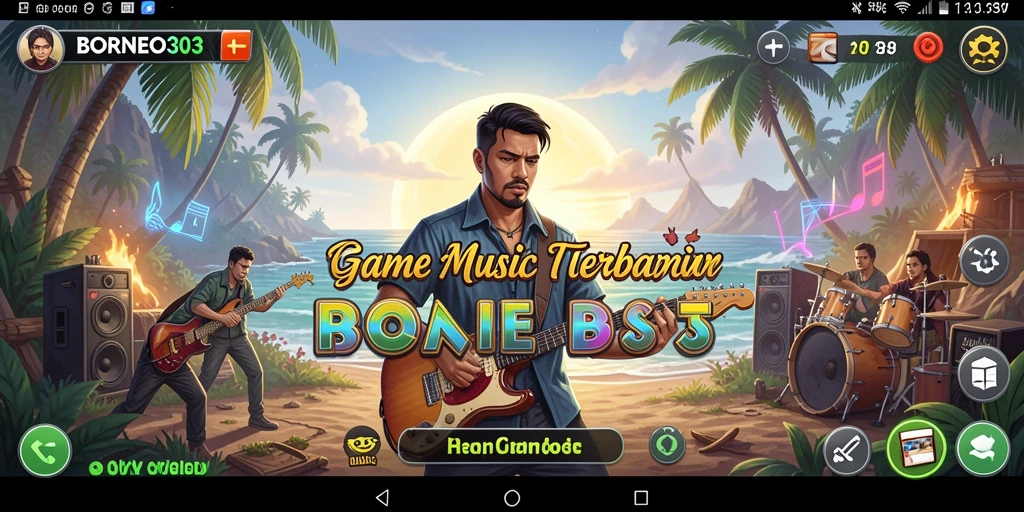 Tampilan gameplay seru dalam BORNEO303 dengan irama musik yang mengagumkan.