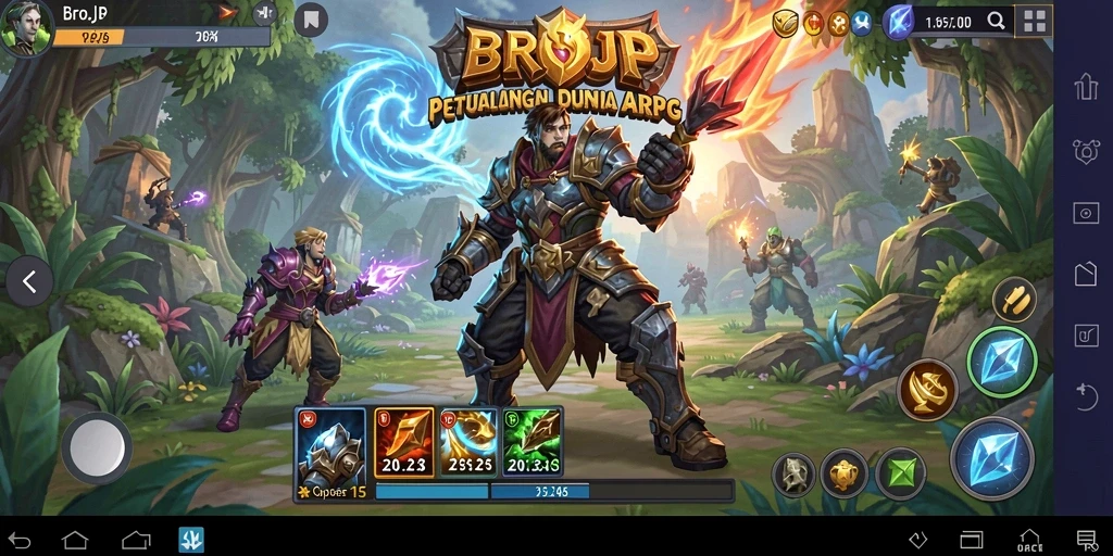 Tangkapan layar menarik dari gameplay <strong>BROJP</strong> dalam pertempuran sengit.