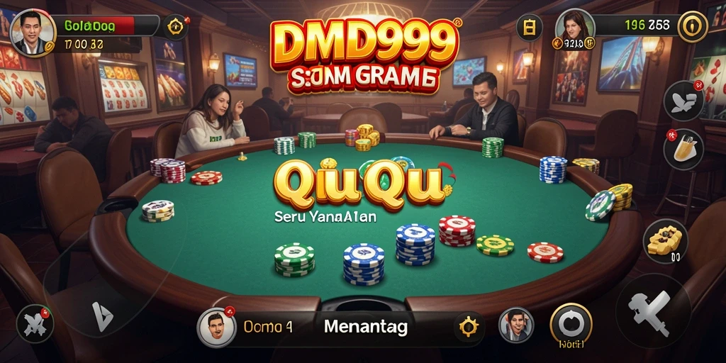 Gameplay DMD999 menampilkan aksi QiuQiu yang seru dan kompetitif.