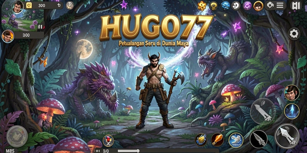 Screenshot gameplay <strong>HUGO77</strong> yang menampilkan petualangan yang mendebarkan.