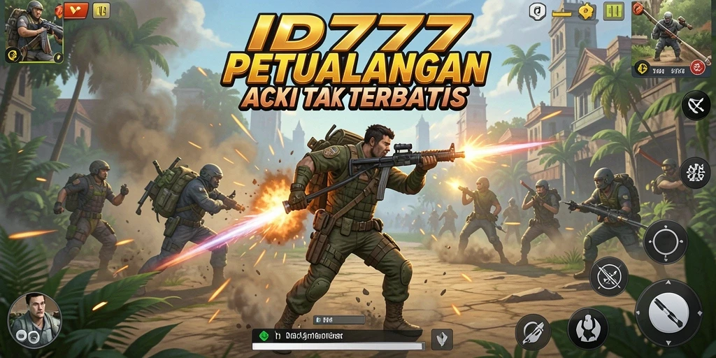 Tampilan layar utama <strong>ID777</strong> dengan aksi bertempur yang menegangkan.