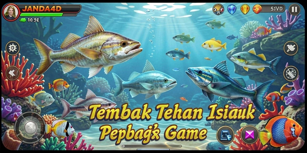 Tampilan gameplay JANDA4D yang seru dan penuh aksi Tembak Ikan.