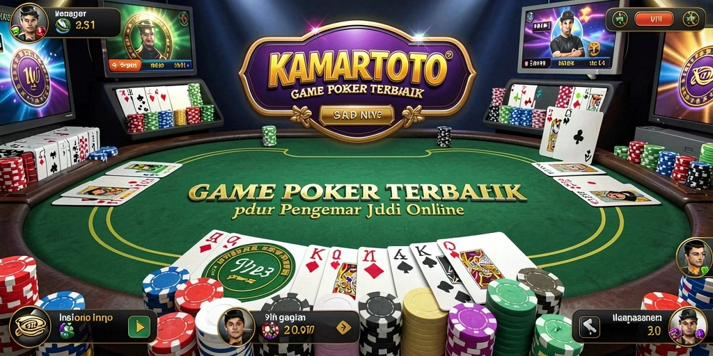 Tampilan gameplay poker yang menarik dan menantang di KAMARTOTO.