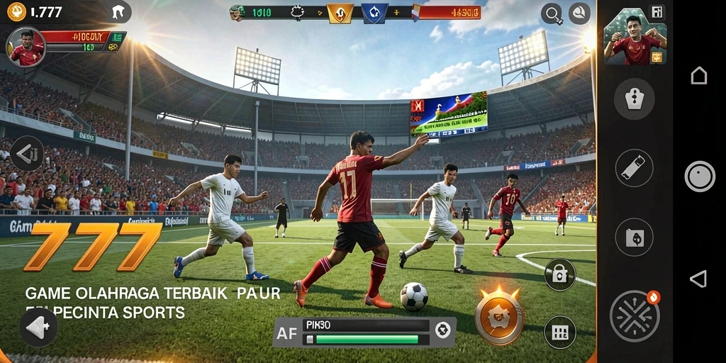 Screenshot utama dari gameplay L777 yang menampilkan aksi olahraga seru.