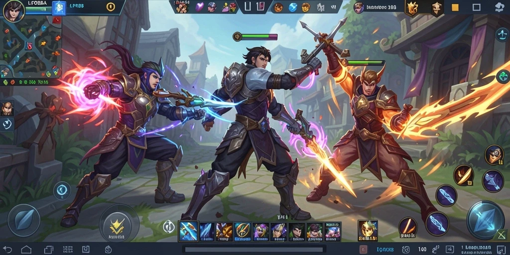Screenshot gameplay <strong>LPO88</strong> menampilkan aksi seru dalam pertarungan tim.