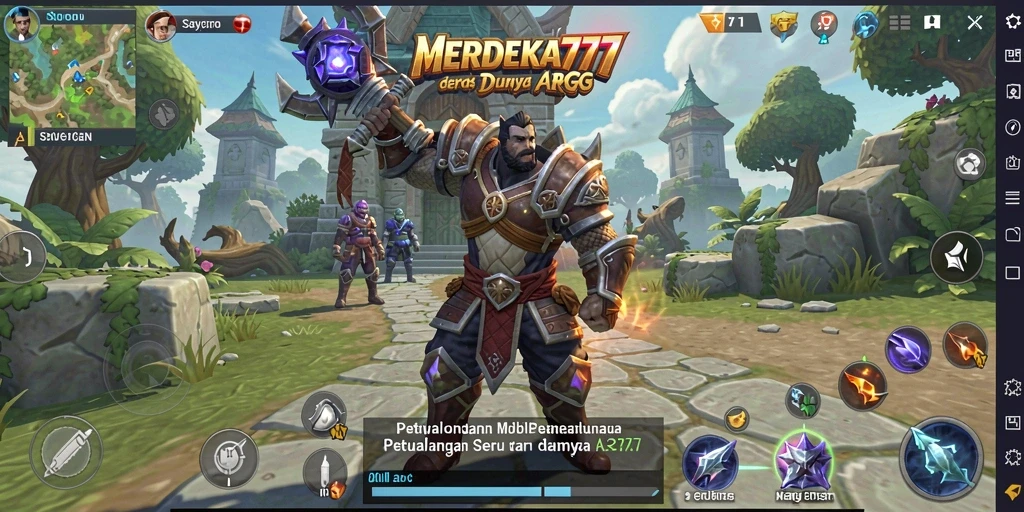 Tampilan gameplay seru dari MERDEKA777 dalam aksi ARPG.