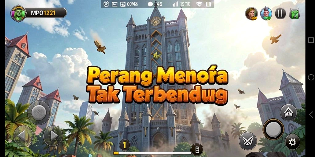 Tampilan menara dan musuh dalam aksi di MPO1221.