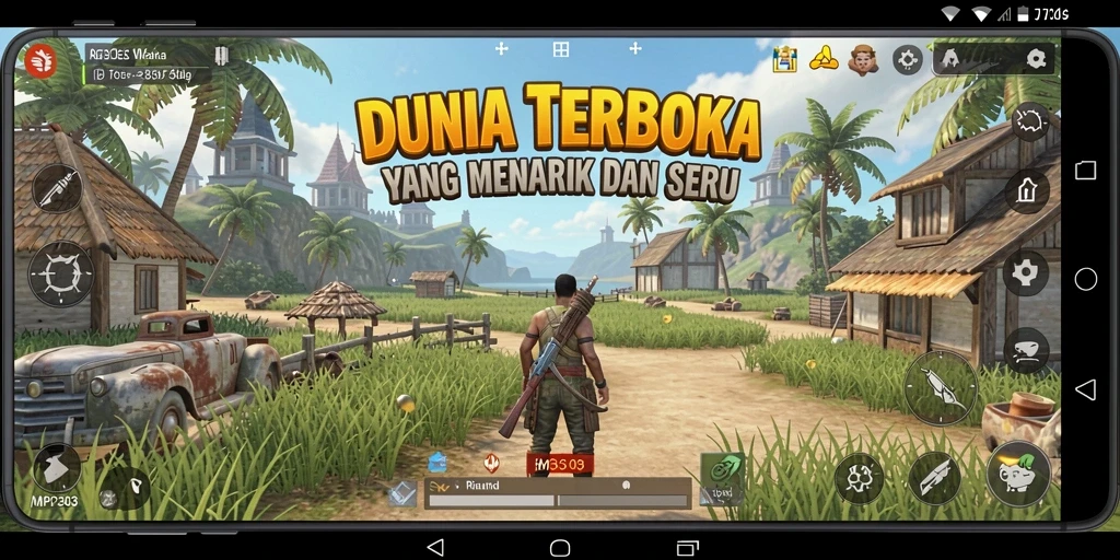 Screenshot utama menampilkan petualangan seru di dunia terbuka MPO303.