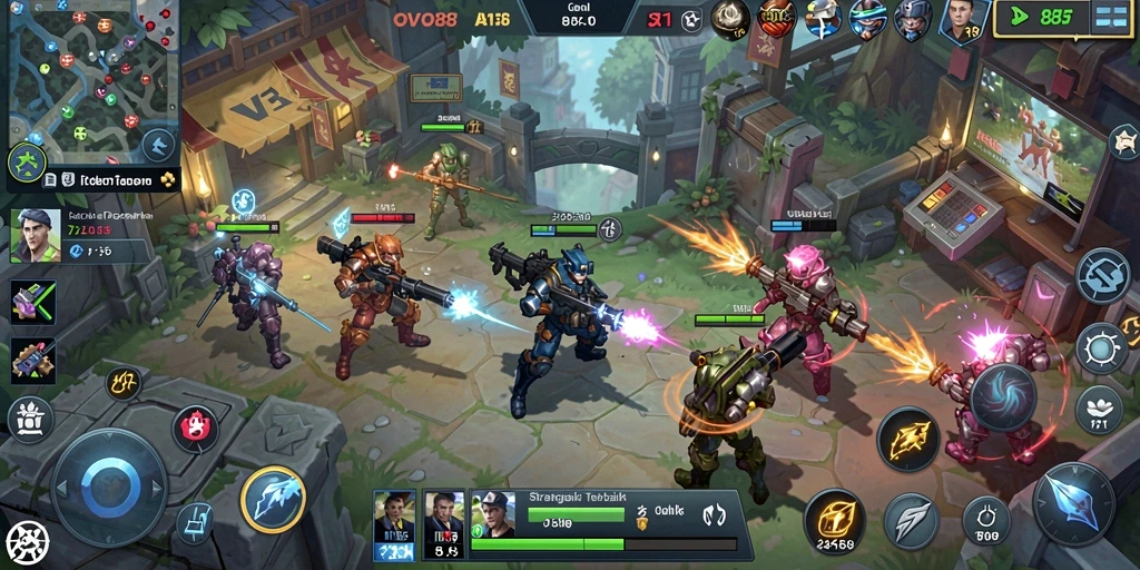 Tangkapan layar gameplay OVO88 menampilkan pertarungan strategi yang intens dan mendebarkan.