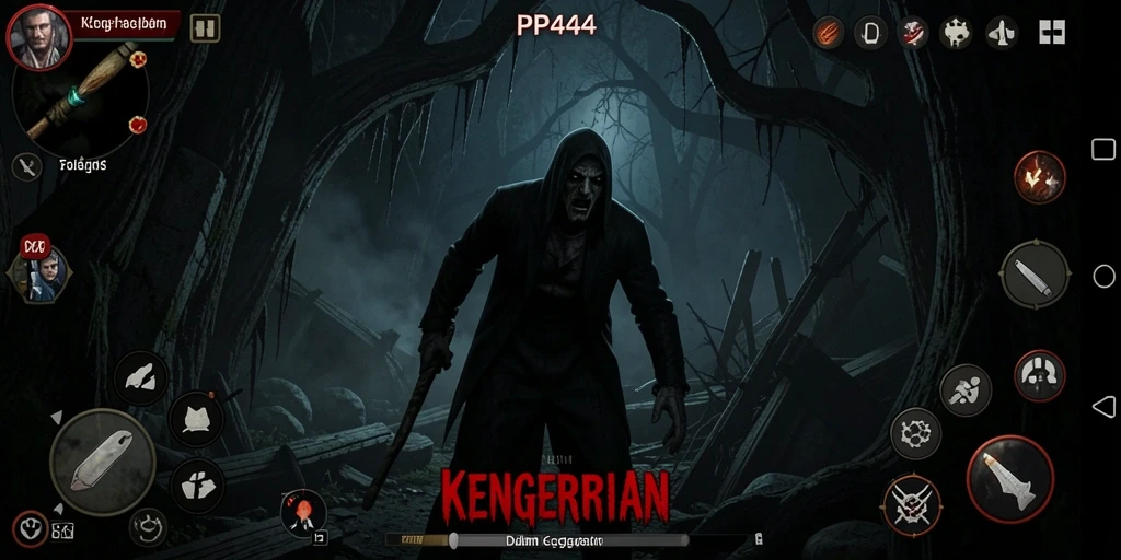 Screenshot PP444 menampilkan gameplay yang mencekam dan suasana menyeramkan.