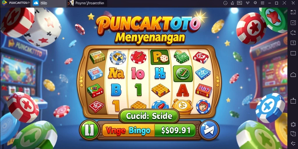 Screenshot permainan Bingo di PUNCAKTOTO yang penuh warna dan interaktif.