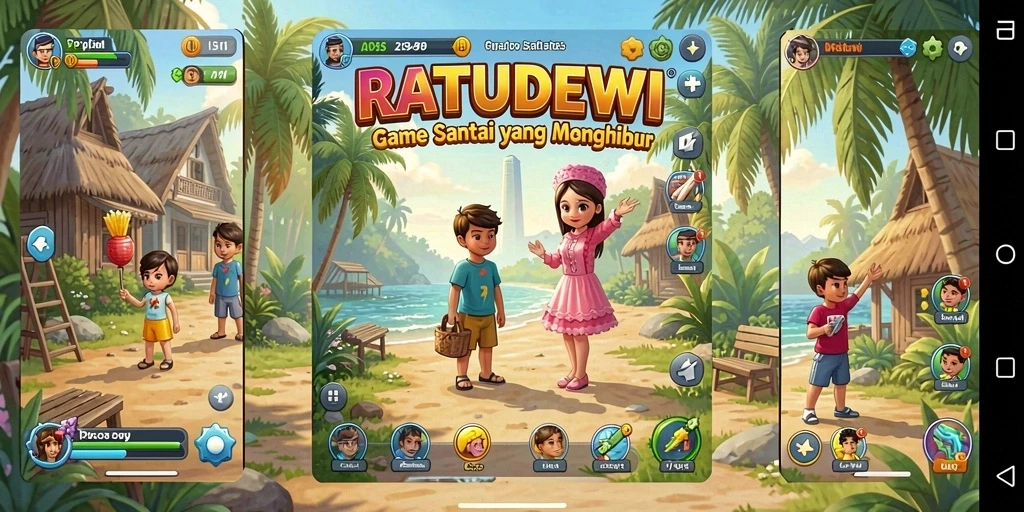 Tampilan gameplay seru dari RATUDEWI yang menyenangkan.