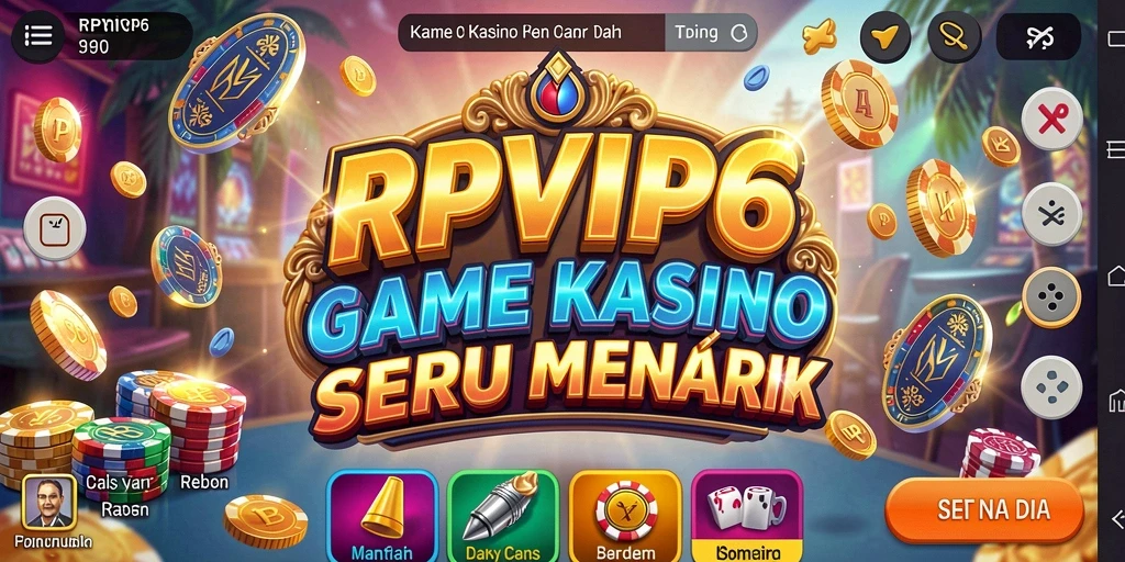 Tampilan gameplay seru dalam RPVIP6 yang menunjukkan suasana kasino.