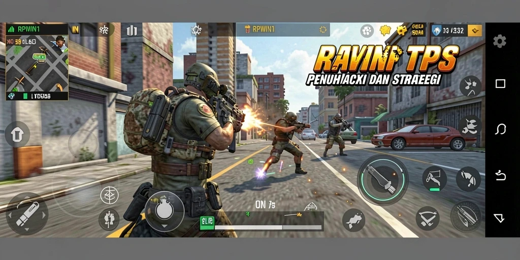 Screenshot gameplay RPWIN1 yang intens dan penuh aksi.