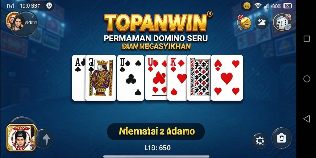 Screenshot gameplay TOPANWIN yang menampilkan pertarungan seru antar pemain Domino.