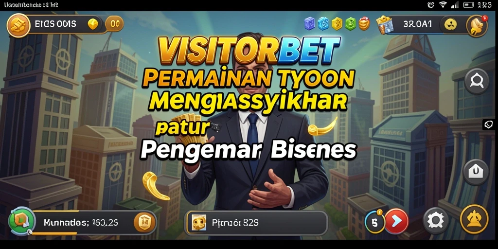 Tampilan gameplay VISITORBET dengan berbagai aktivitas bisnis.